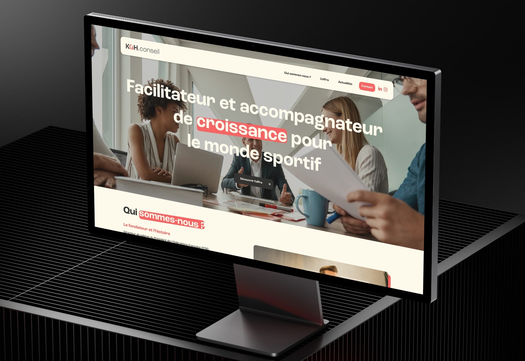 Mockup du site web mockup KGH Siteweb